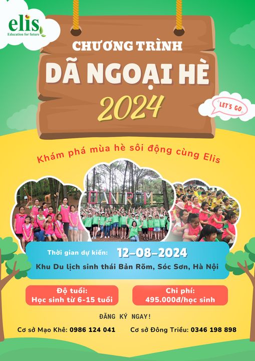 CHƯƠNG TRÌNH DÃ NGOẠI HÈ 2024